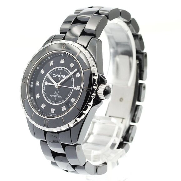 CHANEL J12 38mm H1626 Black ceramic 12P diamond Automatic Men's Watch_886223 - Picture 1 of 6